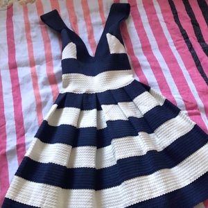 Cute blue and white striped dress